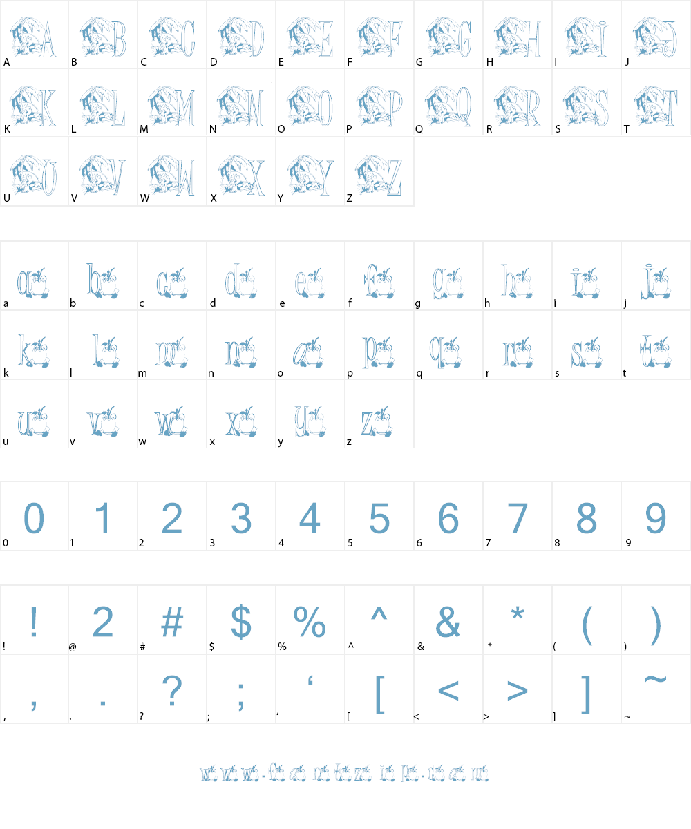 KG GETAWAY Font Character